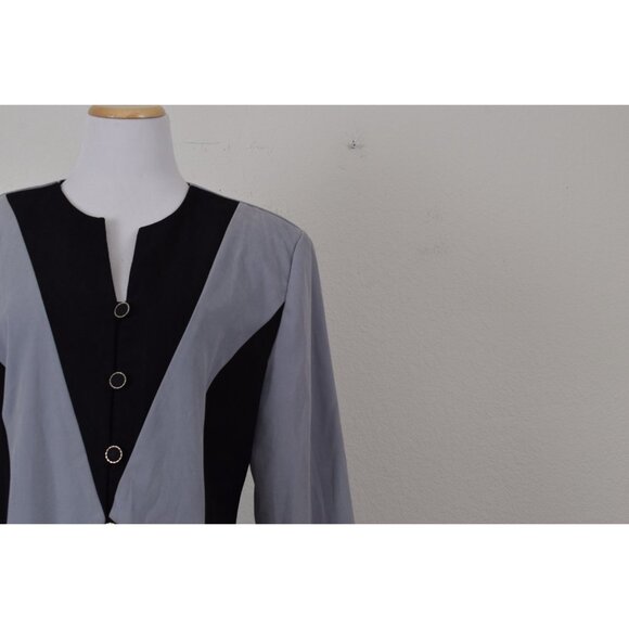 Vintage Black Polyester 2‎ pc Skirt + Jacket Set - Picture 10 of 10